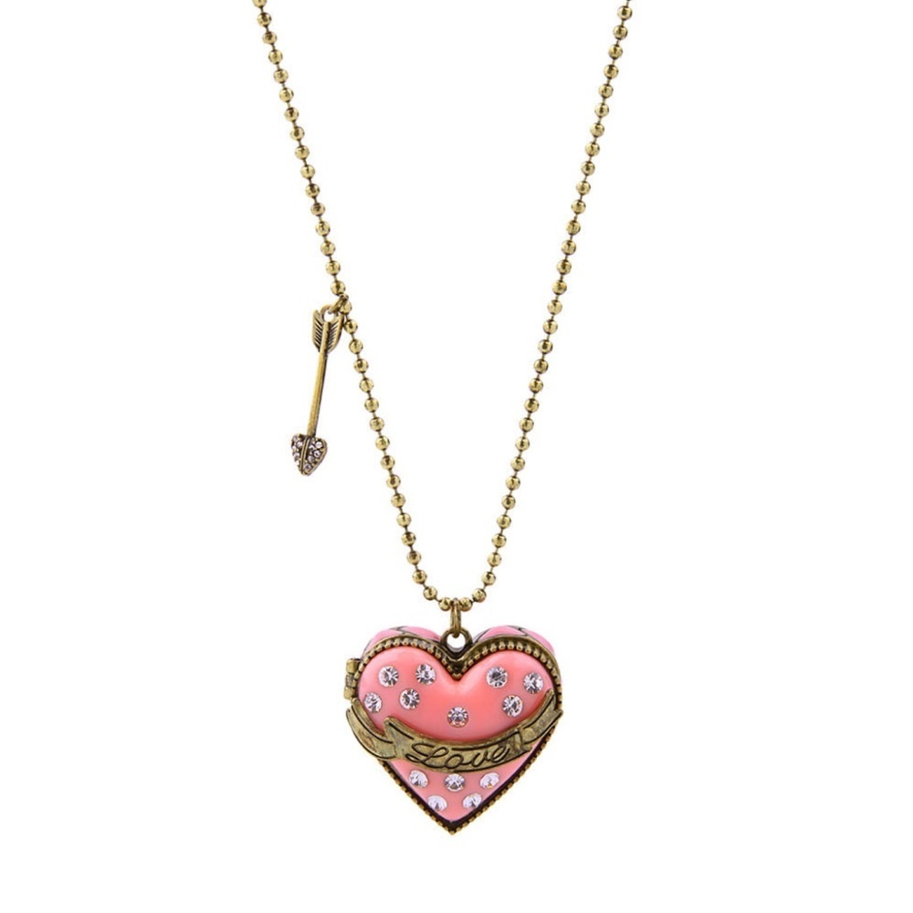 Love Heart Pendant Necklace with Arrow - NWT